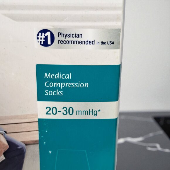 Jobst forMen Mens Compression Thigh Socks 20-30 mmhg Supports Therapeutic Closed - Picture 7 of 16